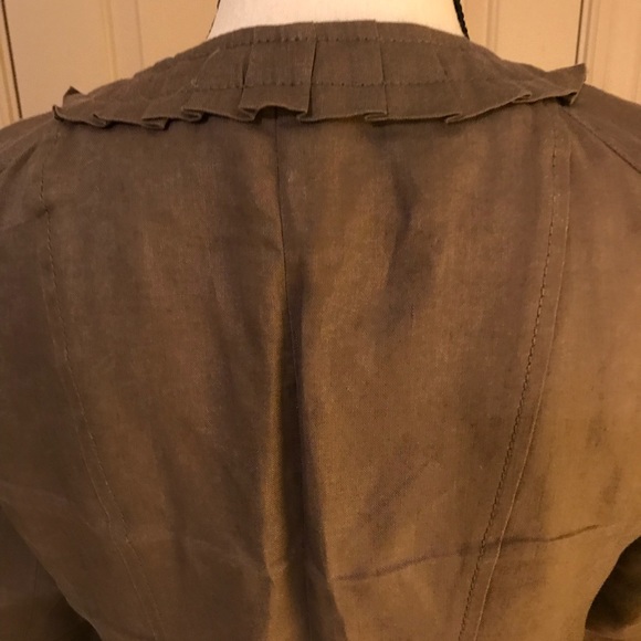 Ann Taylor Loft Brown linen jacket. Size 4P - Picture 4 of 5